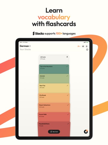 Stacks - Language Flashcards ipad screenshot 2