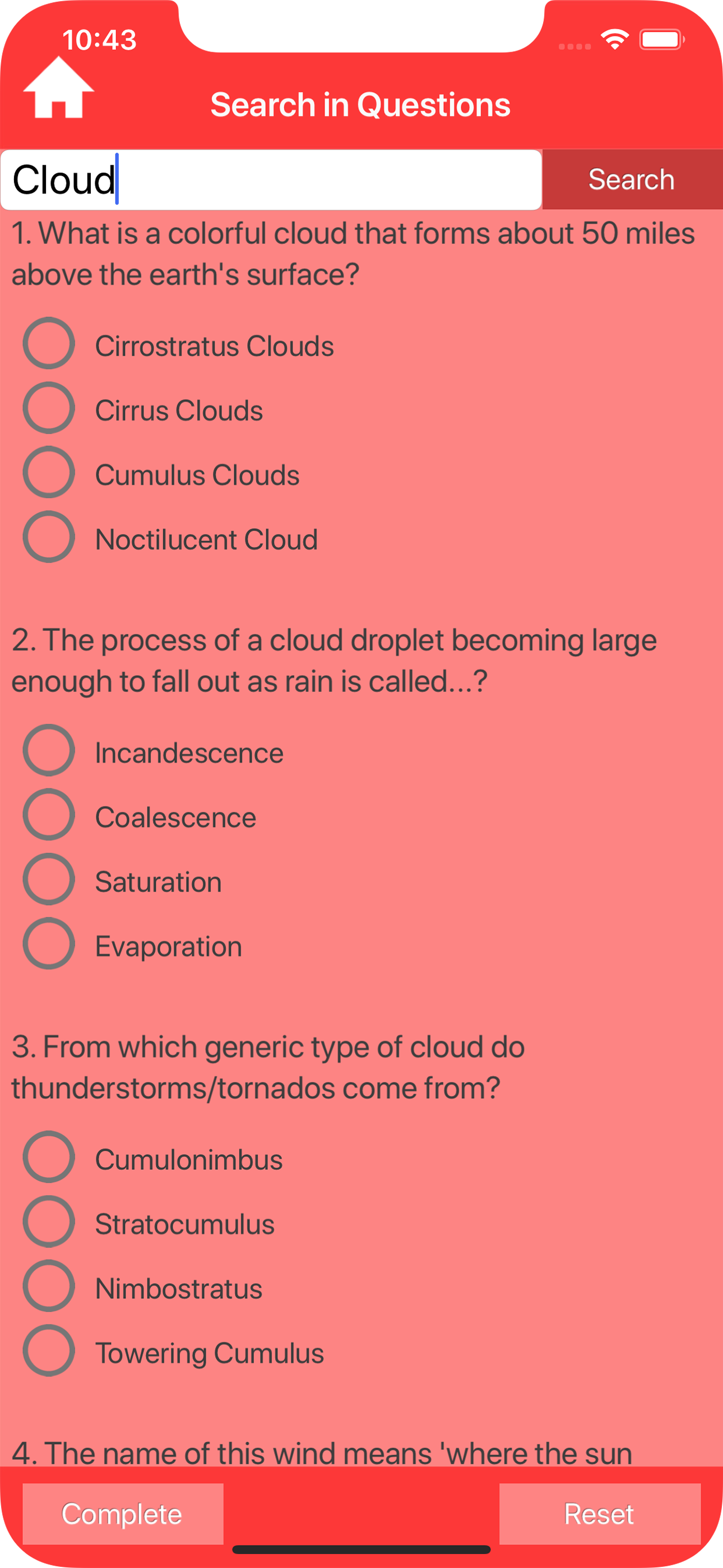 Meteorology & Weather Quizzes
