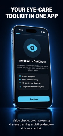 Vision Test Eye Exam OptiCheck iPhone screenshot