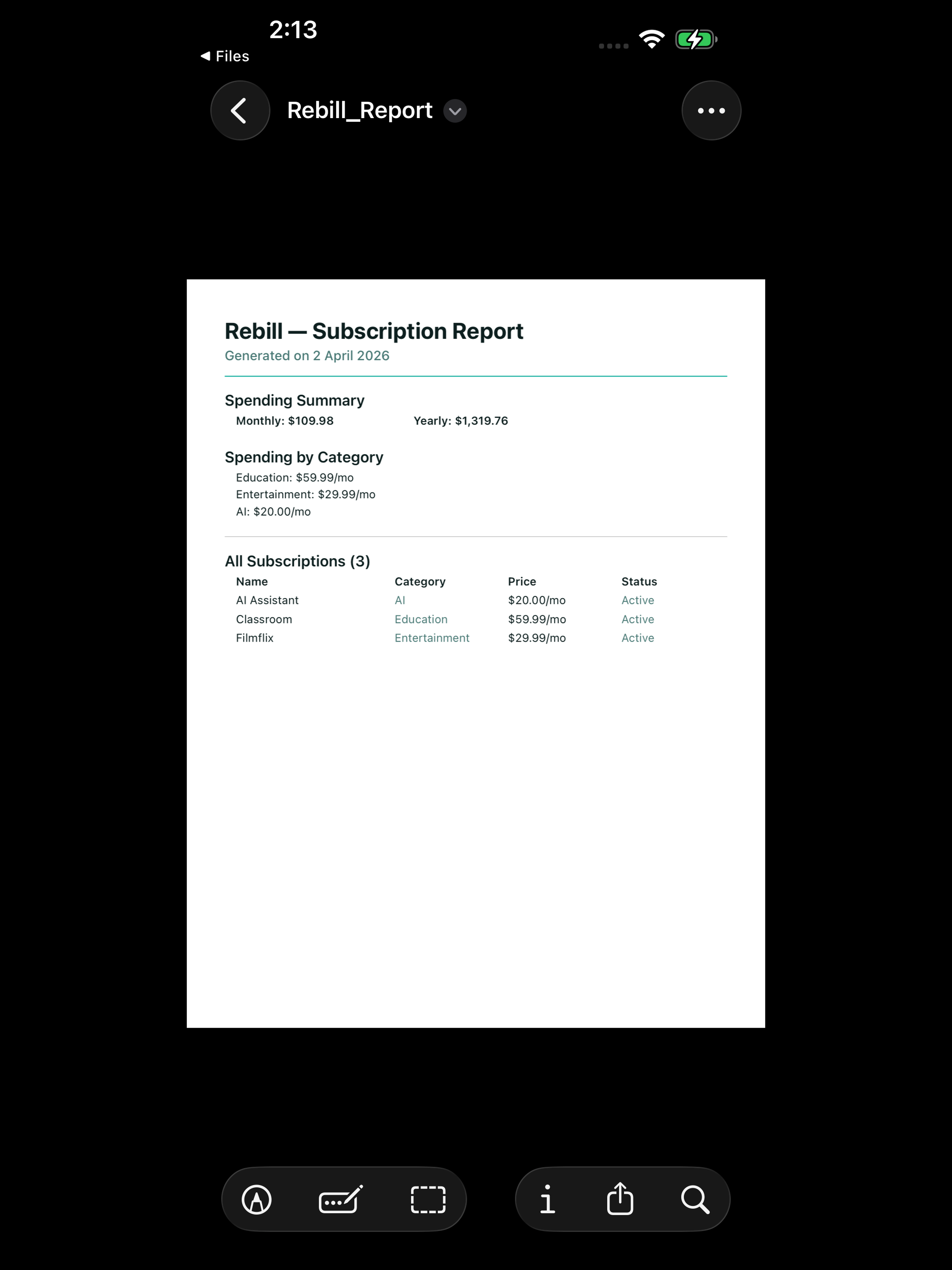 Rebill - Manage Subscriptions screenshot 12