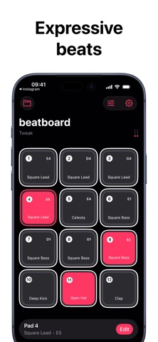 Beat Board - Synth Sound Maker iPhone screenshot