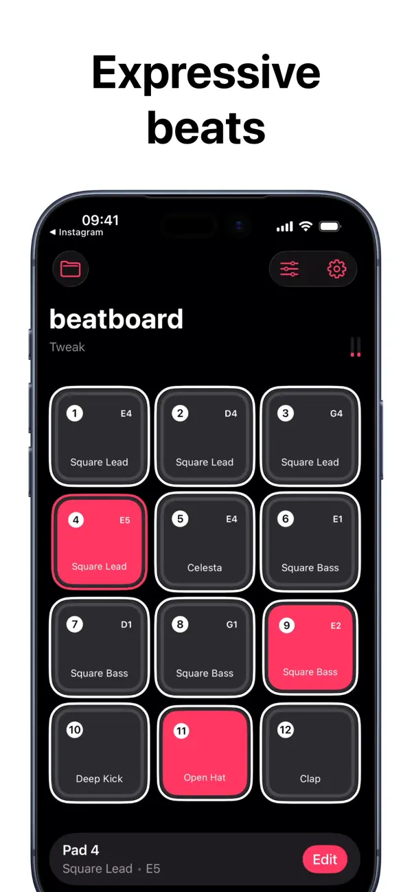 #2. Beat Board - Synth Sound Maker (iOS) Av: Beat Squad LLC