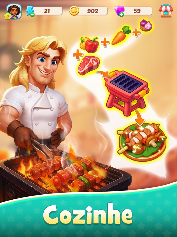 Foodstars: Combine e Cozinhar screenshot 11