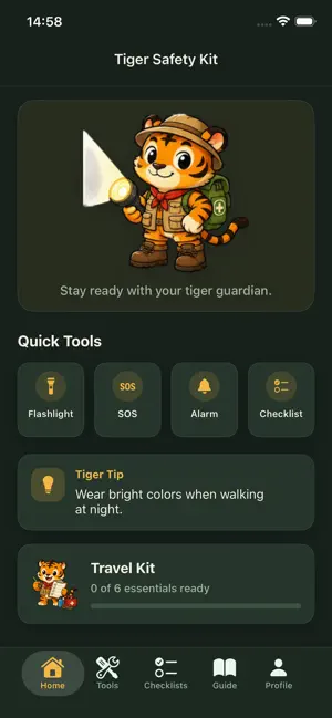 TigerSafetyKit iPhone screenshot 1