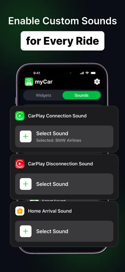 Capture d'écran 3 sur 6 de myCar: Car Widgets & Dashboard