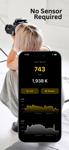 Light Meter: LuxoMetric CCT EV iPhone screenshot