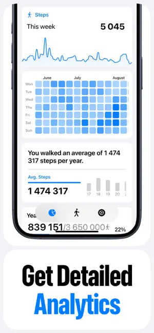 Track Steps Pedometer: StepsGo iPhone screenshot 2