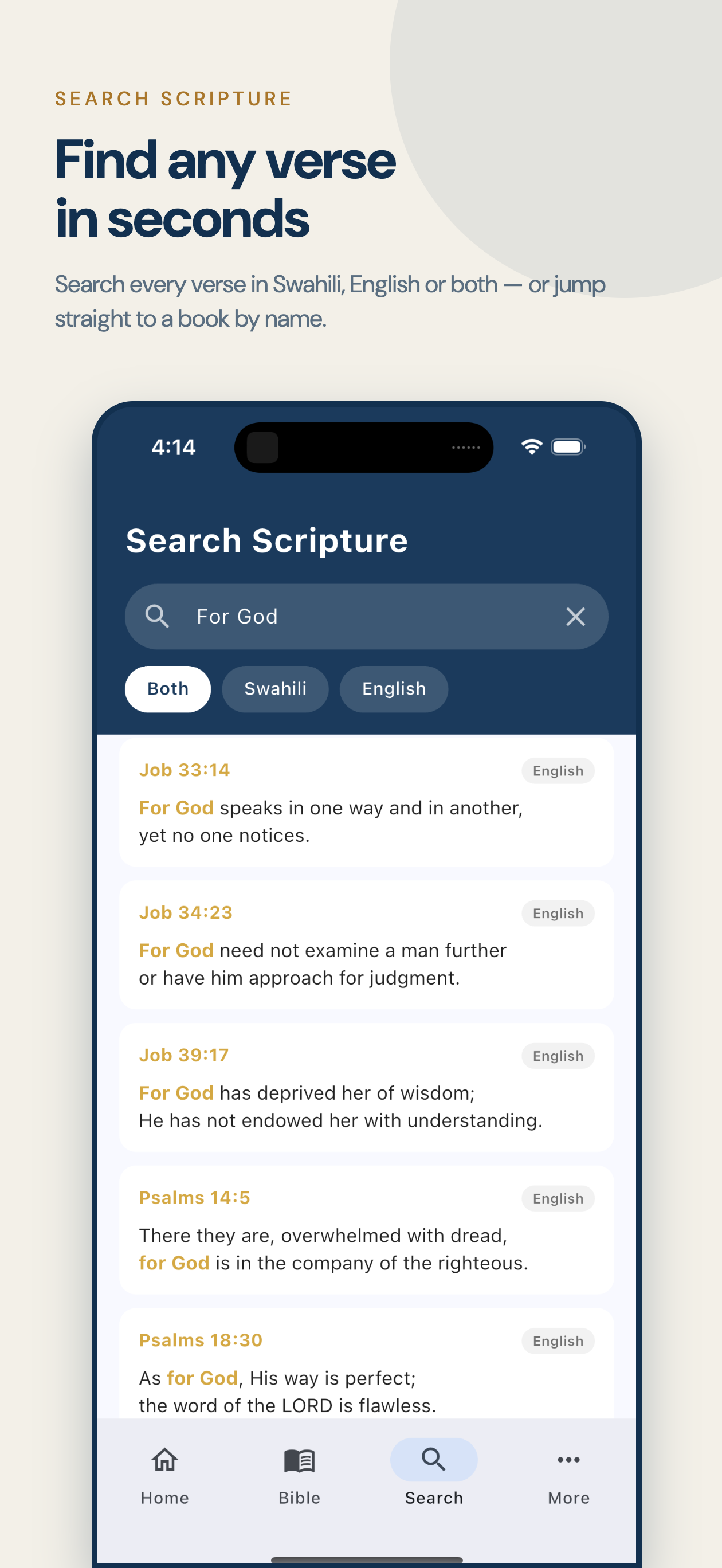 Biblia Takatifu: Swahili & Eng screenshot 6