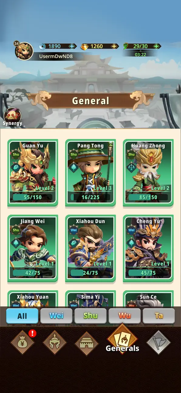 Samkok Heroes TD Dynasty Tower Defense iOS Mod IPA screenshot 5 - iOS game interface