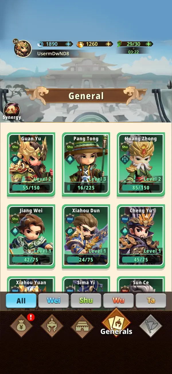 Samkok Heroes TD Dynasty Tower Defense iOS Mod IPA screenshot 5 - iOS game interface