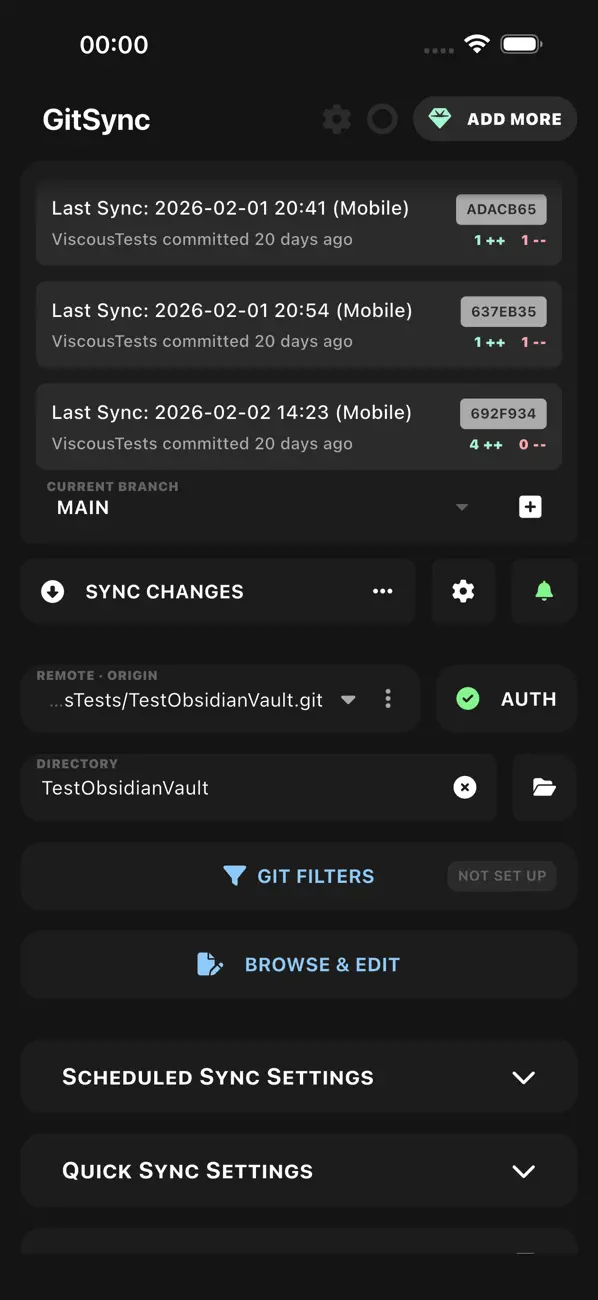 #1. GitSync (iOS) โดย: ViscousPotential Ltd