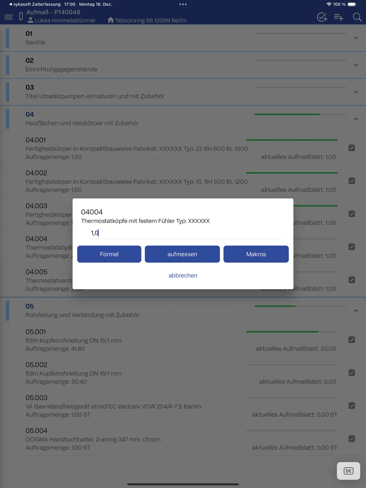 Screenshot #5 pour sykasoft Aufmaß