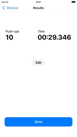 Captura de pantalla de Calistenia en iPhone 3
