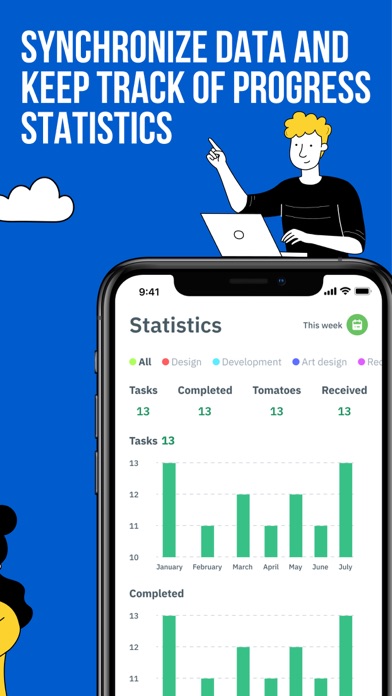 Pomodoro Focus Timer & Planner iPhone screenshot 5 - Productivity app