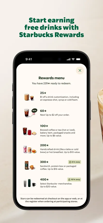 Starbucks, App Store screenshot 3