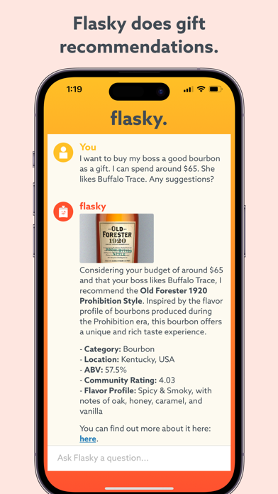 Flasky: Liquor Recommendations Screenshot