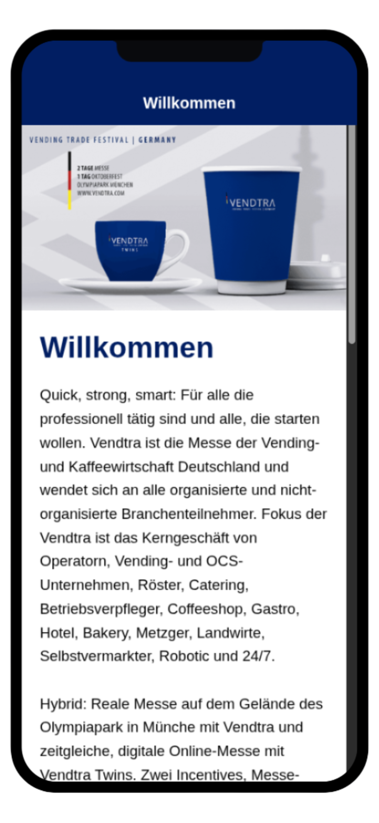 Vendtra Messe App screenshot 3