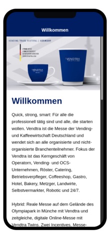Vendtra Messe App screenshot