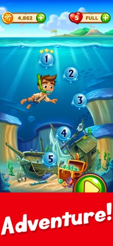 Tropic Trouble Match 3 Builder iPhone screenshot