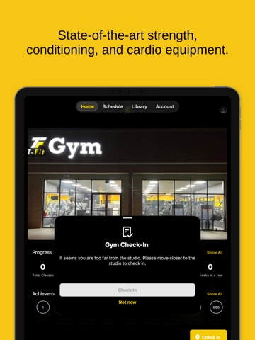 T-Fit Gym iPad screenshot