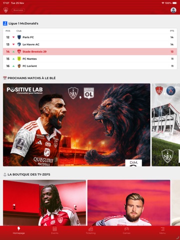 Stade Brestois 29 iPad screenshot 1