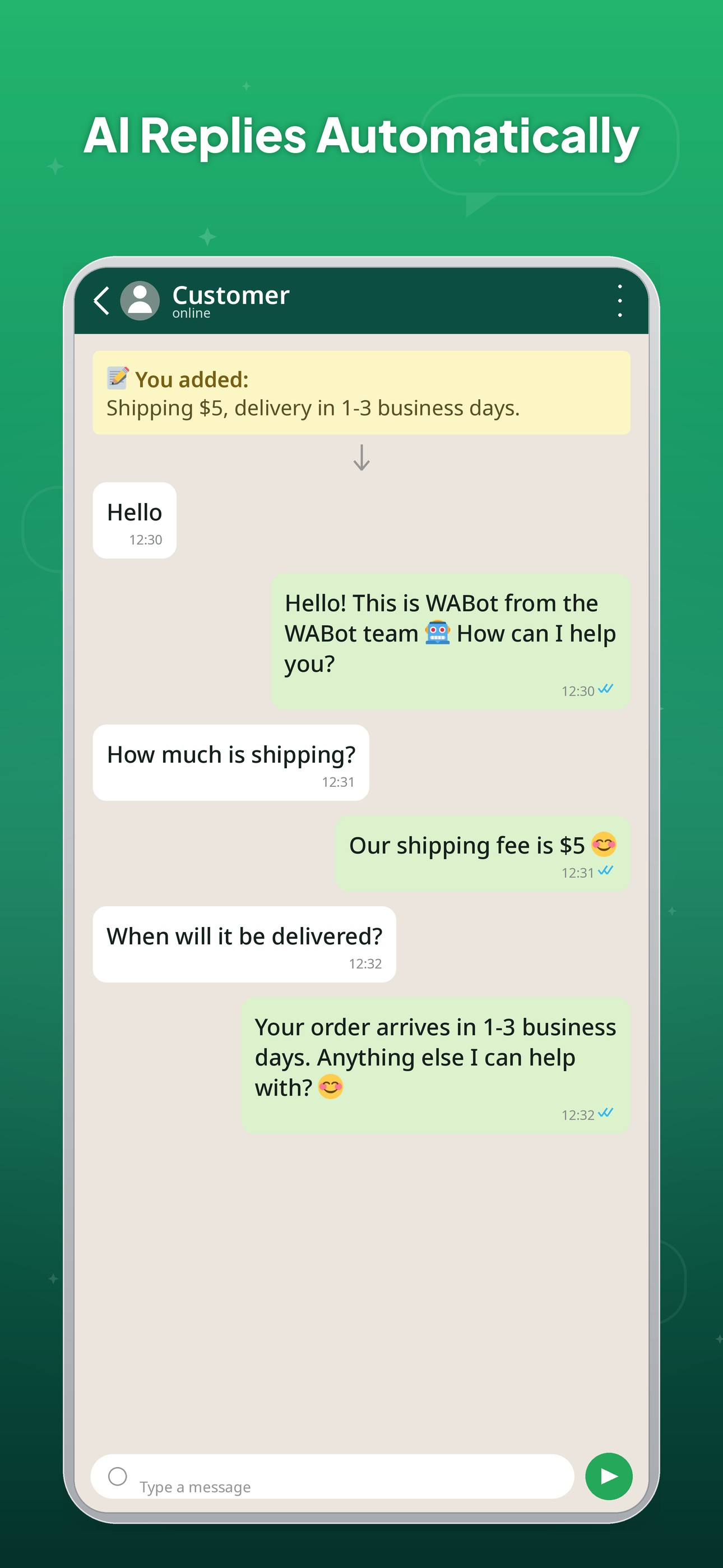 WABot: AI Auto Reply Bot & CRM