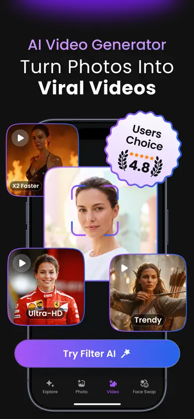 AI Video, Pic Generator・Filter screenshot 1