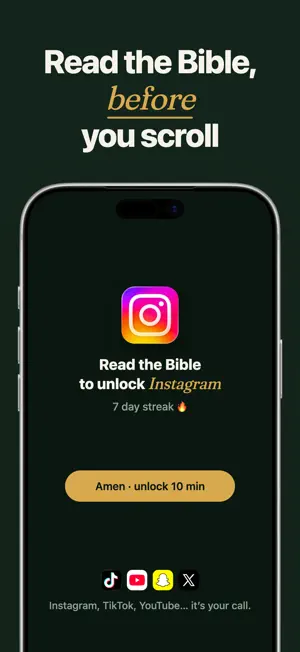 Verseo: Bible Lock Screen Time screenshot 1