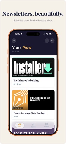 Póca: Read Later & Articles — скриншот 4