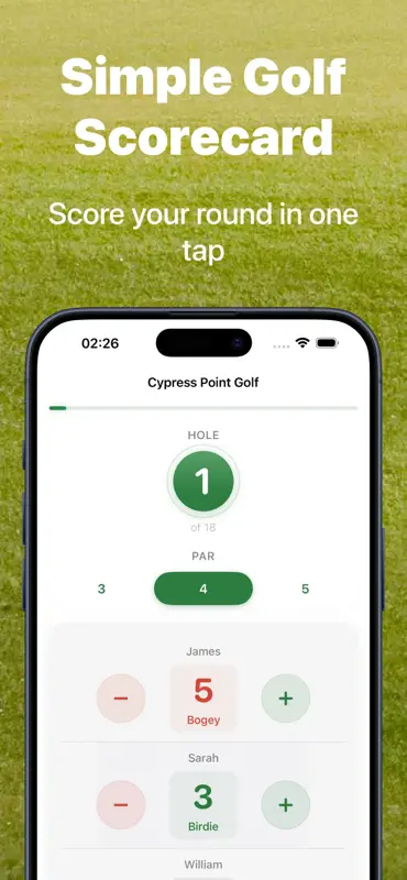 Birdie — Golf Scorecard screenshot 1 of 9