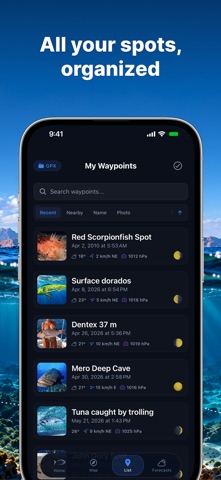 Capta: Fishing Spots & GPS Map screenshot 7