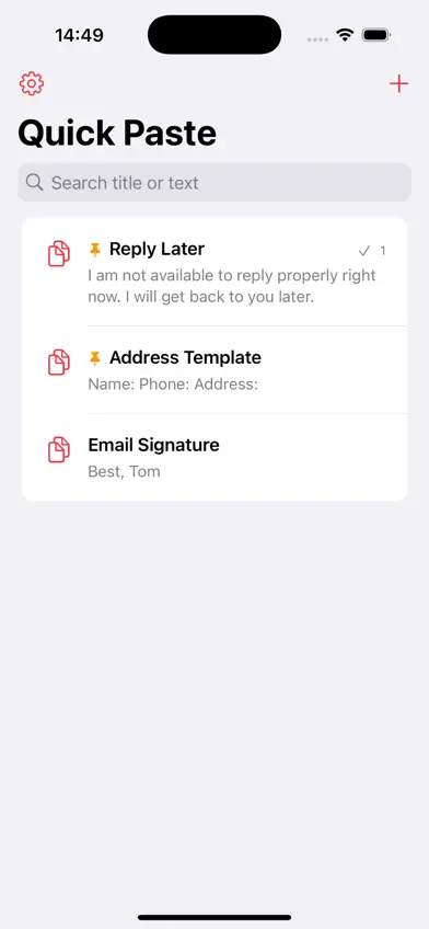 CopyEasy Text Snippets screenshot 4