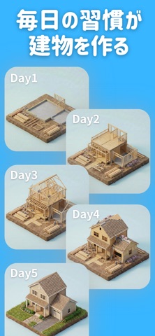 HabitCity - 習慣で建物を作る のスクリーンショット