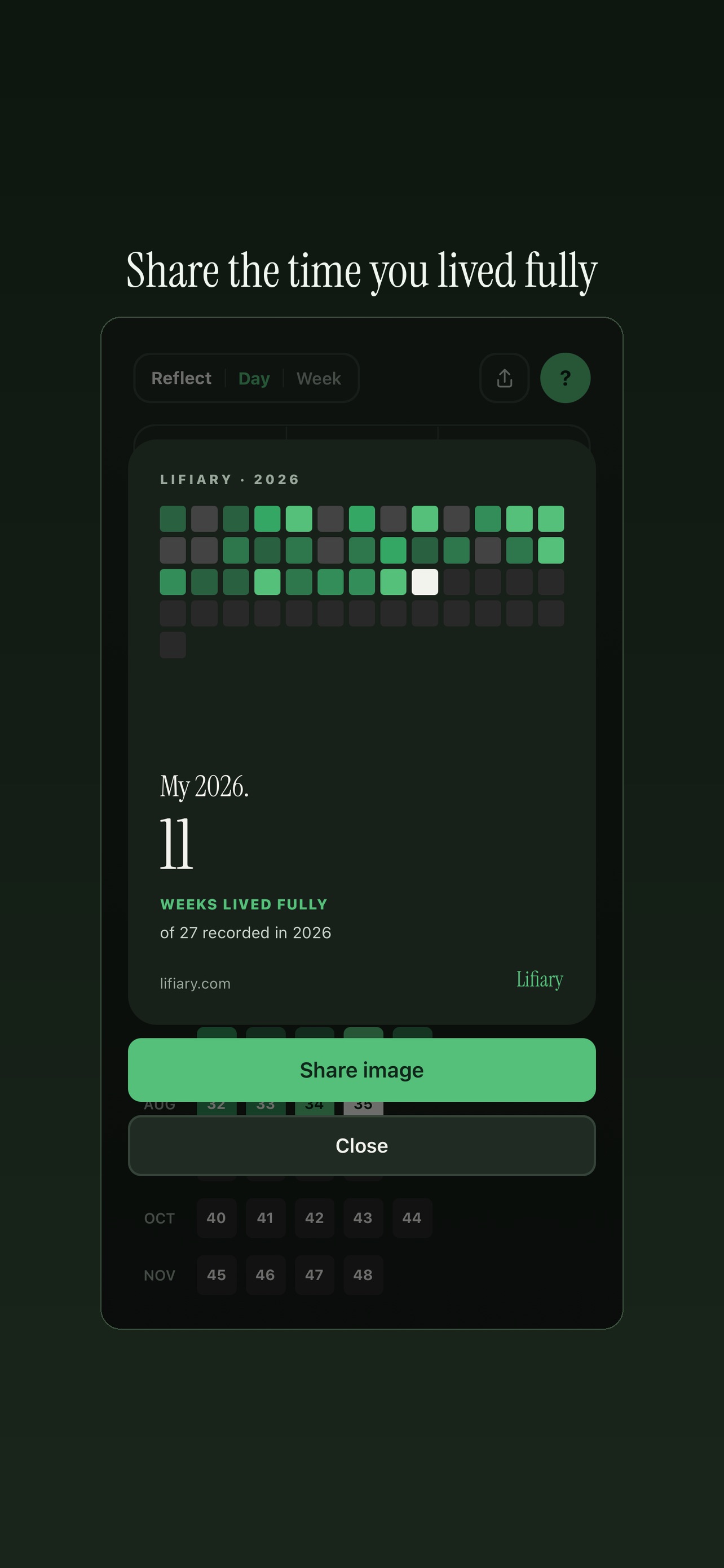 Screenshot 4 of Lifiary: Life in Weeks