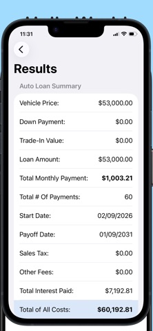 Auto Loan Calculator -Advanced Screenshot 6 of 6