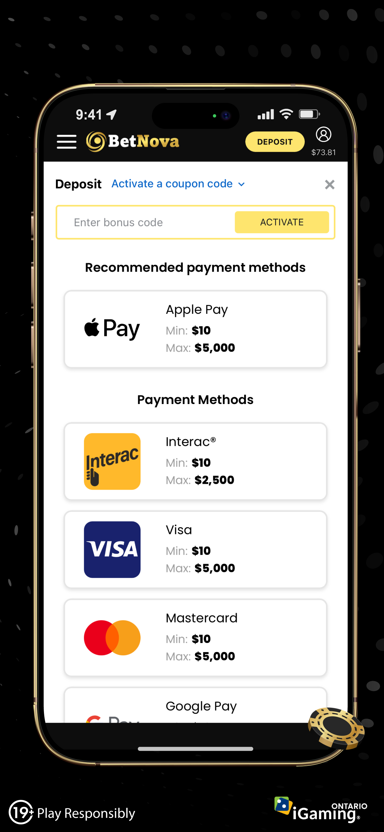 Betnova screenshot 4