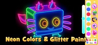 Rainbow Neon Coloring Book Kid iPhone screenshot
