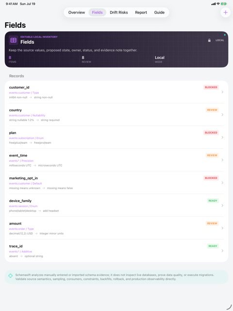 Schemasift: Data Drift screenshot 4