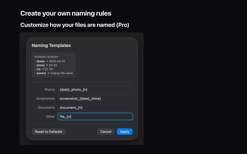 SnapRename screenshot