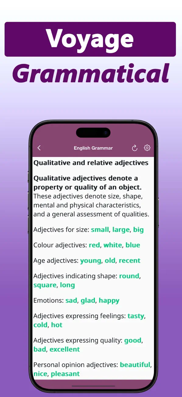 Screenshot #3 pour Parler anglais: adjectifs