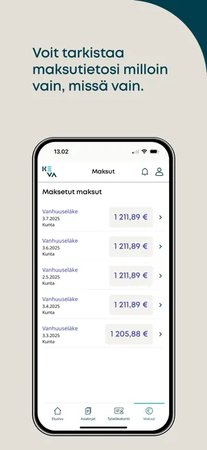 Kevan eläke ja kuntoutus screenshot 3