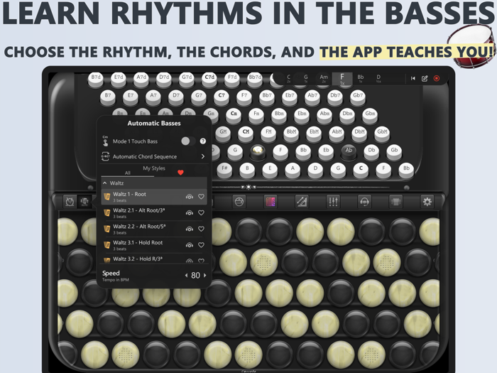 Accordion Chromatic Button