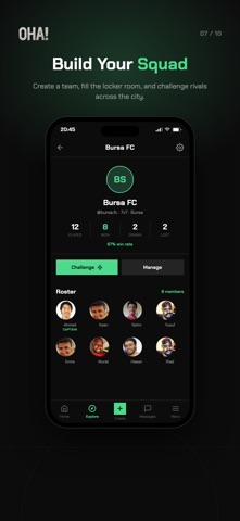 OHA!: Social football iPhone screenshot