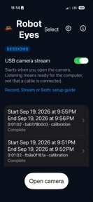 Robot Eyes: Vision & Pose screenshot