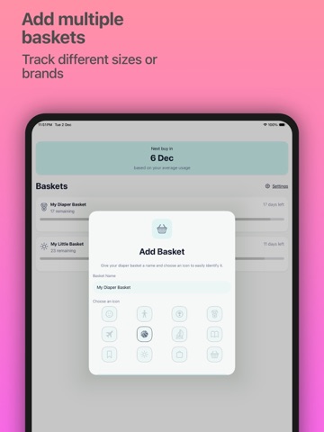 Diaper Tracker & Reminder iPad screenshot
