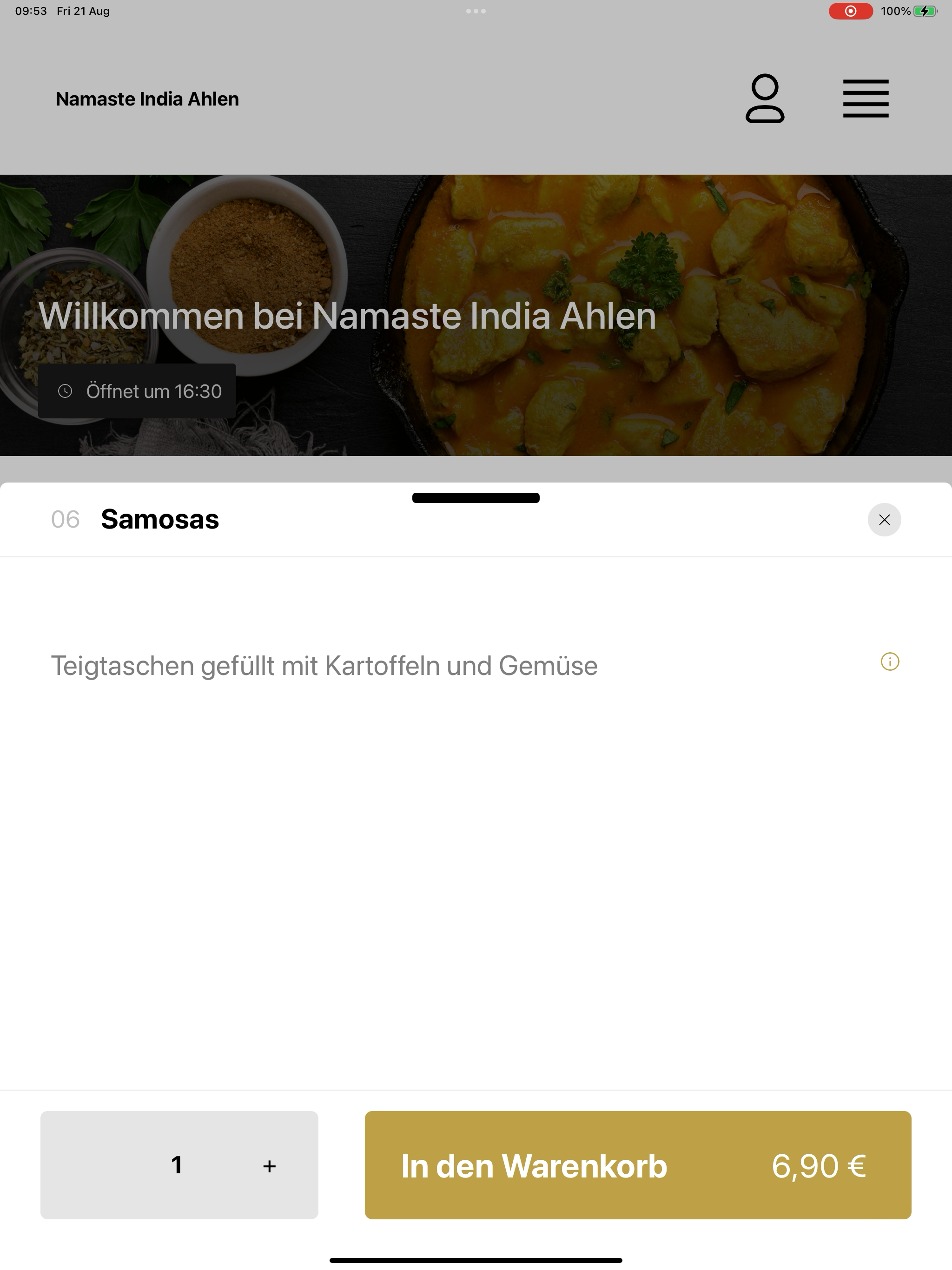Namaste India Ahlen screenshot 16