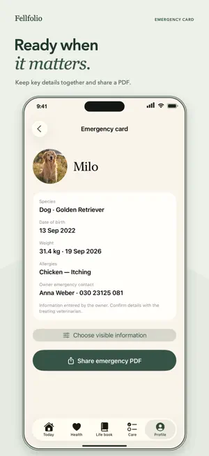 Pet Health: Fellfolio screenshot 4