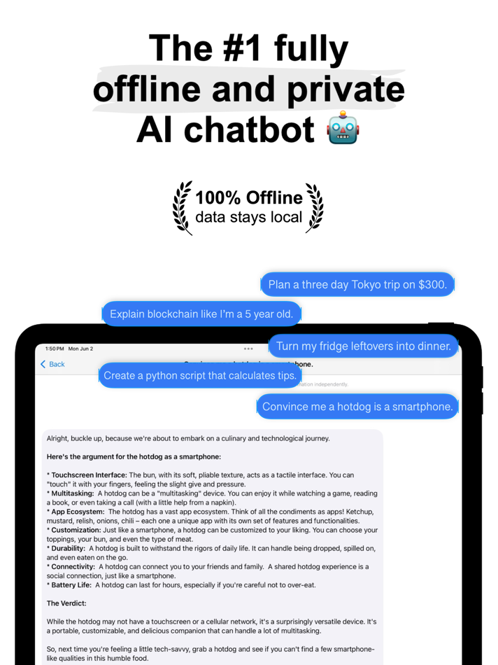#1. Haplo AI: Offline & Private AI (macOS) Podle: Haplo, LLC