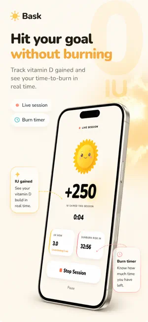 Vitamin D Sun Tracker - Bask screenshot 2