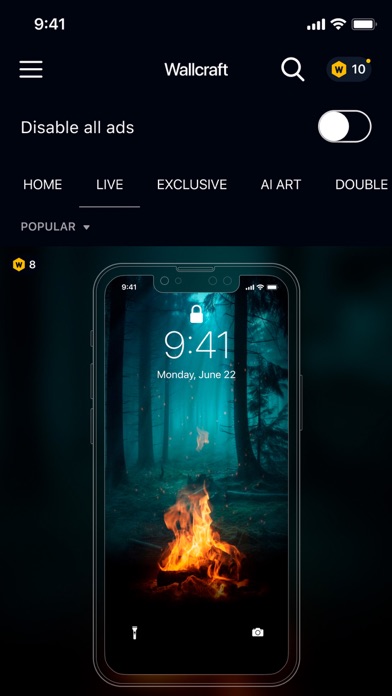 Wallcraft – Wallpapers, live Screenshot